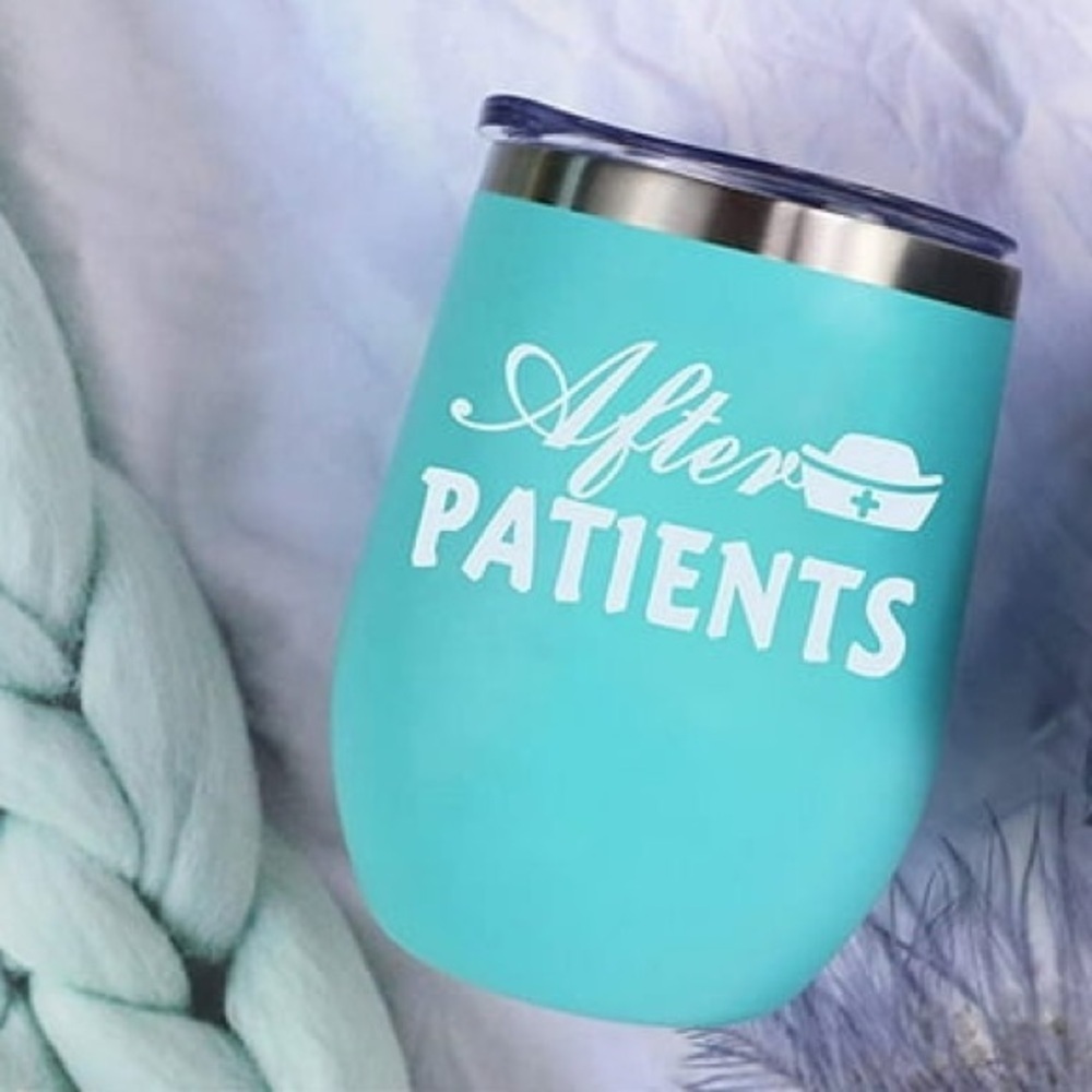 Teal Tumbler with Lid Nurse Gift